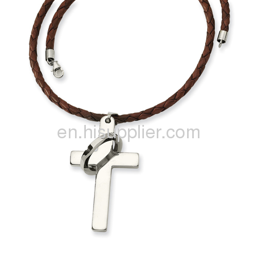 Cheap 925 Sterling Silver Sideways Cross Necklace Wholesale