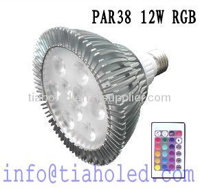 led rgb par38 12w led e27 led dimmable led rgb lamp