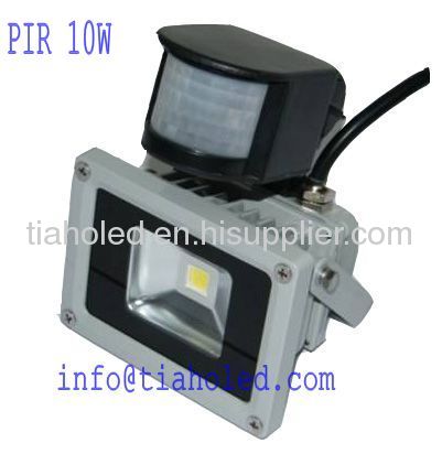 led flood PIR 10W led sensor lamp led motion bridgelux