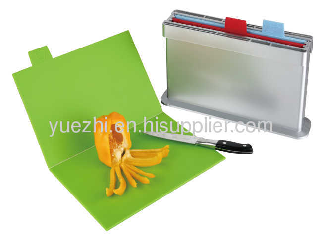 3pcs folding chopping board, two sides knife shelves