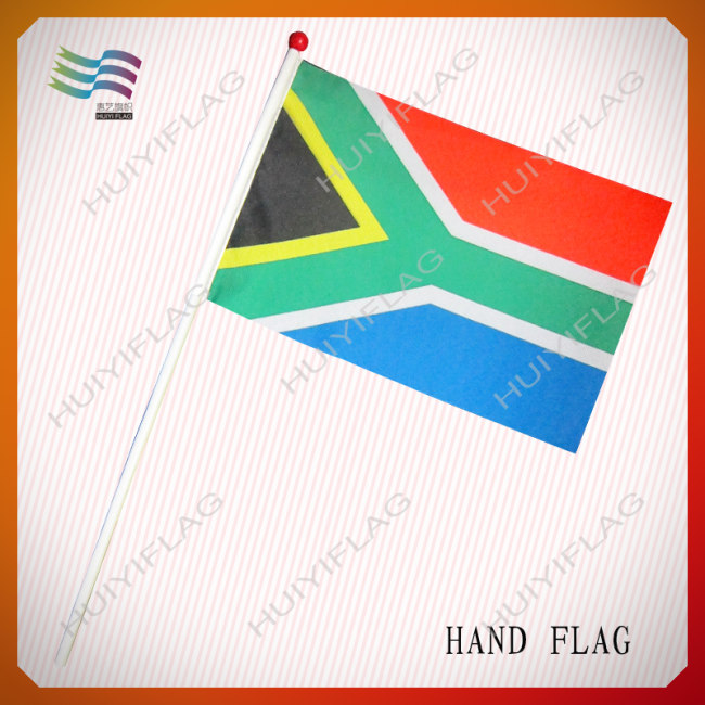 polyester hand flags with plastic pole
