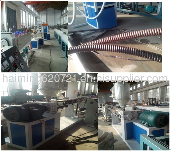 50-100mm PE Plastic carbon spiral pipes machine