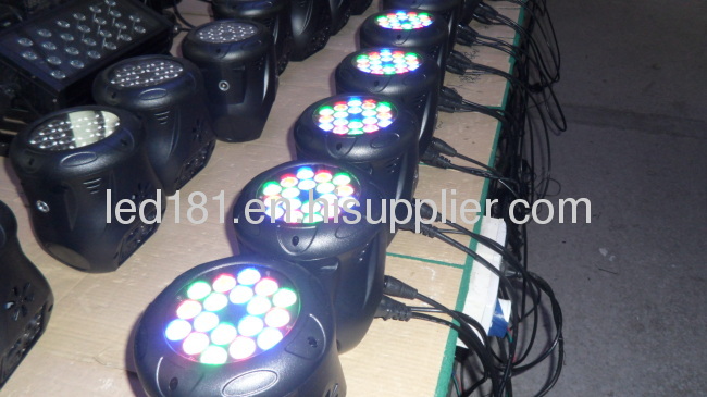 18*3w DMX RGB Par64 led lighting lamp 