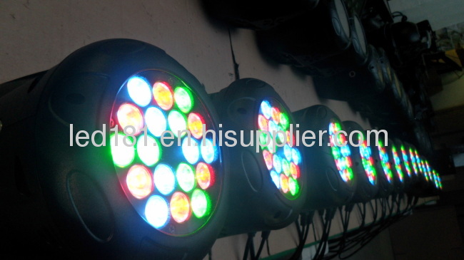 18*3w DMX RGB Par64 led lighting lamp 