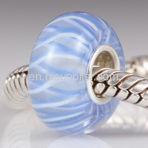 Wholesale New Design silver core european Hearts Glass Beads