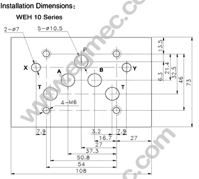 NG10 WEH10 Electro hydraulic Operated Directional Control Valve ISO 4401 Subplate Mounting 