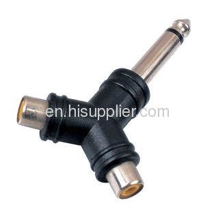  2 female and 1 malekinds of plug adaptor connector