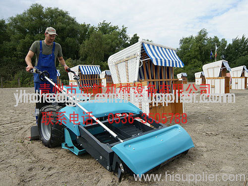 Small walking beach clean machine