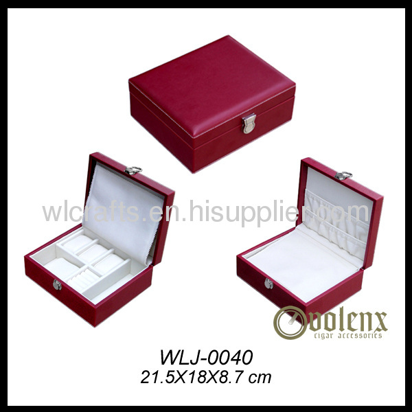 jewelry box lock leather jewelry box 