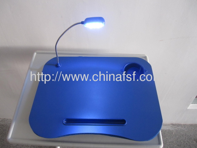 portable laptop table with cushion and LED light