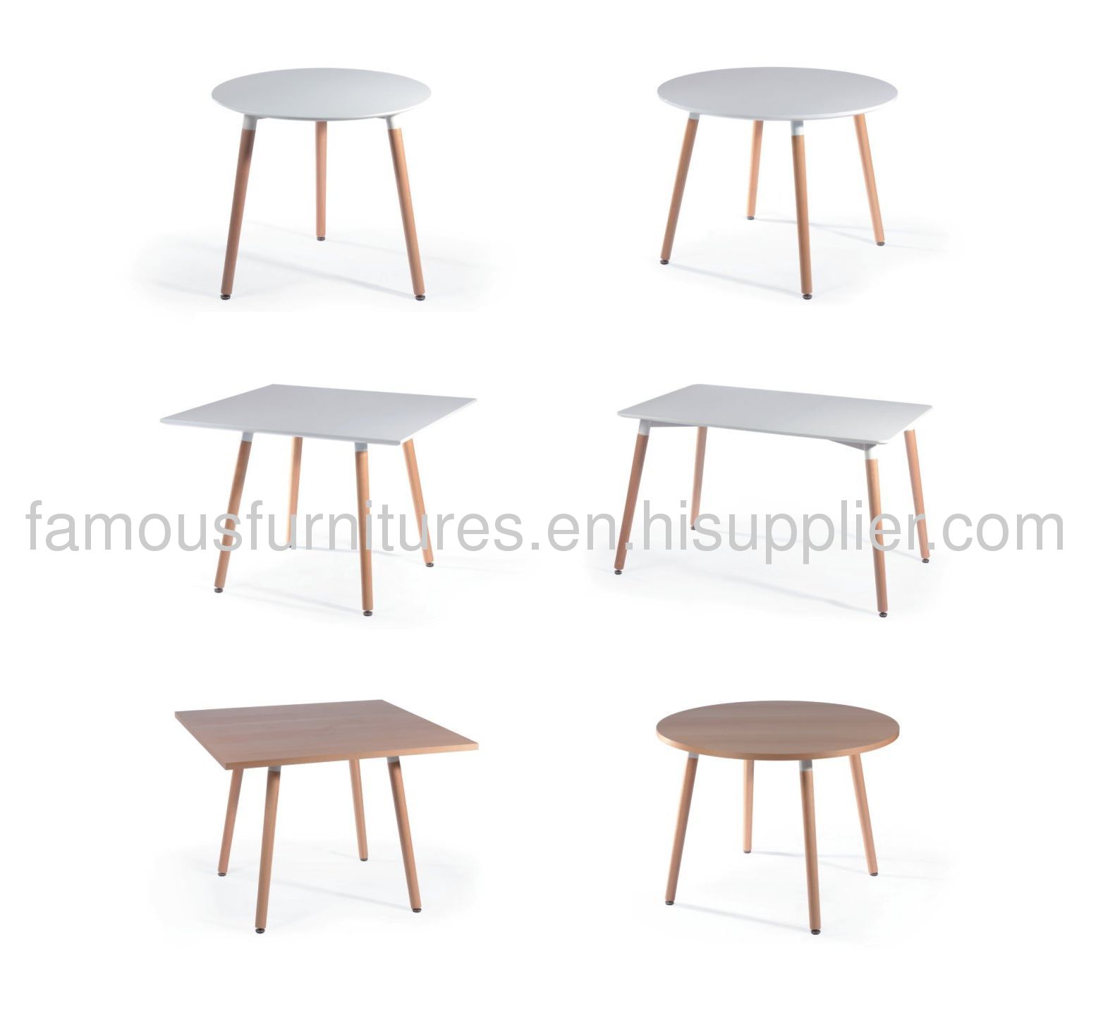 classic fine non-foldable wooden round dining tables
