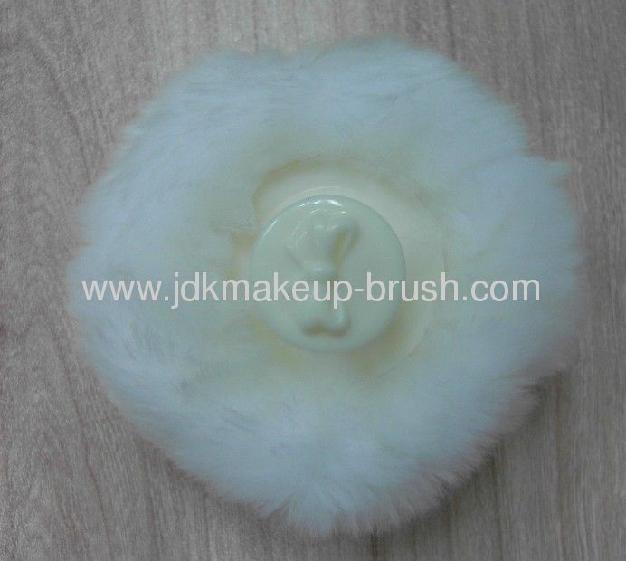 Beauty Plush Powder Puff with plastic handle