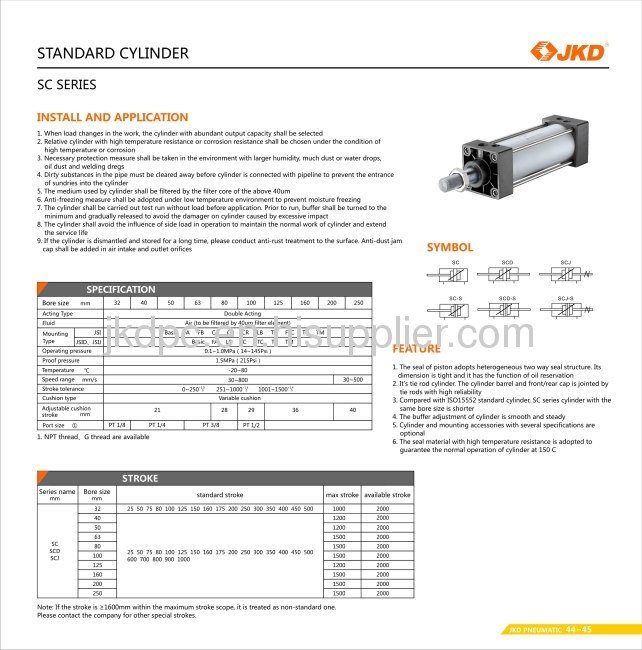 Bore 80mm economic air cylinder