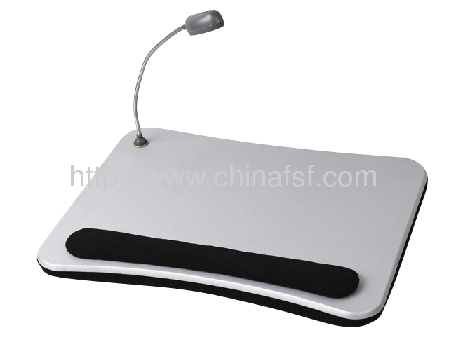 single color lap desk with cushion and light for laptop used