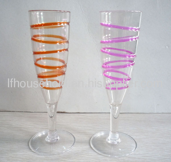 Plastic goblet with double colour small size