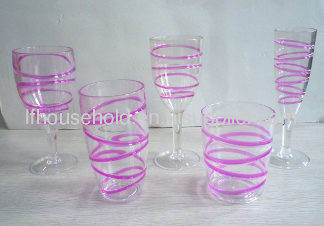 Plastic goblet with double colour small size