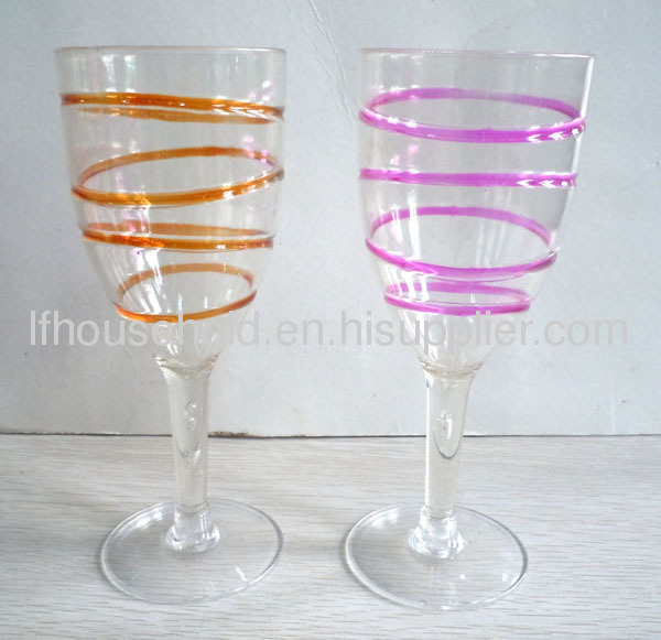 Plastic goblet with double colour medium size