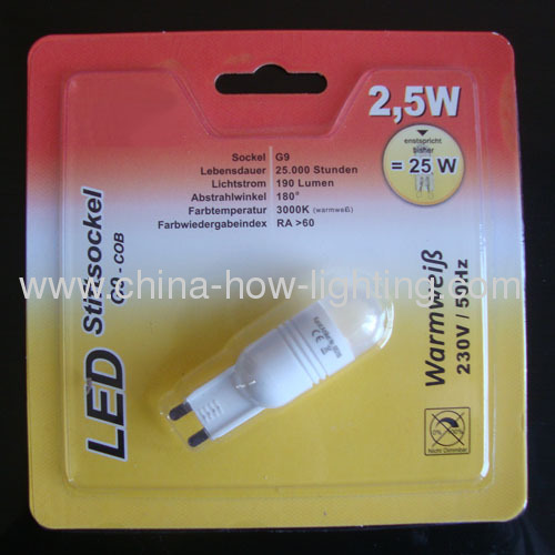 2.5W G9 LED Bulb with 6pcs 5630SMD