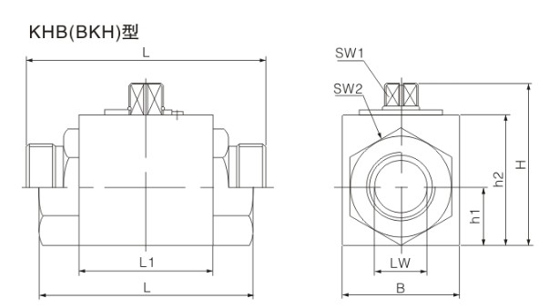 Hydraulic female 2 x 1/8BSP thread 2 wayfull port ball valves 7250 WOG