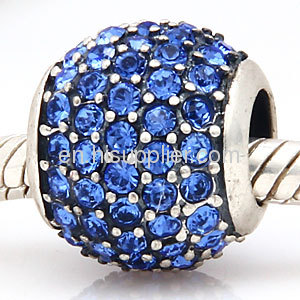 european Sapphire 925 Sterling Silver Crystal Beads For Bracelets Sale