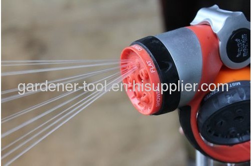 7-pattern matel garden water hose nozzle