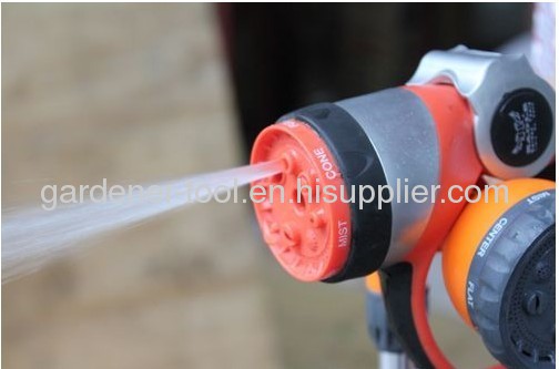 7-pattern matel garden water hose nozzle