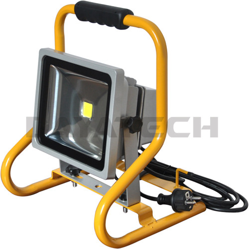 Portable 30W LED floodlight with duty stand & 2 water-proof BS sockets