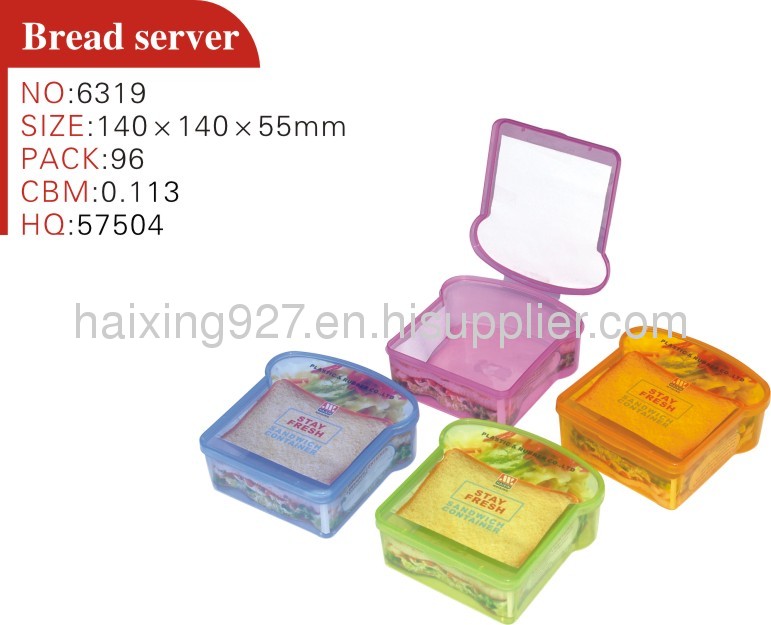 Plastic sandwich box, plastic bread box