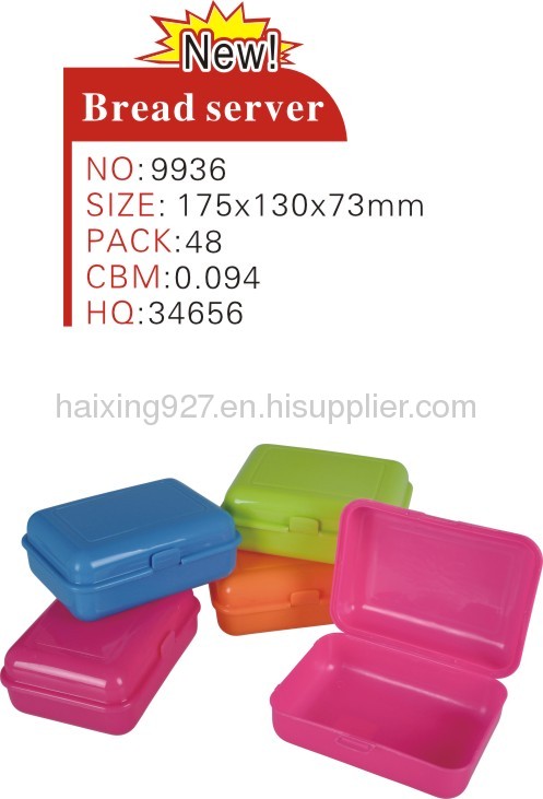 Plastic sandwich box, plastic bread box