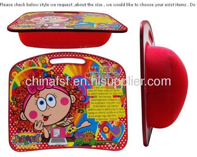 With led light cartoon design laptop cushion 