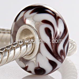 925 Silver Core MURANO GLASS BEAD fit european Charm Bracelet