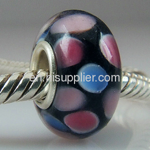 925 Silver Core MURANO GLASS BEAD fit european Charm Bracelet