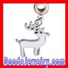 european Christmas Rudolf Reindeer Charms Dangle Wholesale