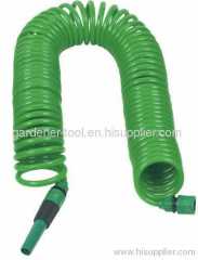 50FT Water Coil Hose With Spray Nozzle