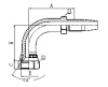 26798D-R5/W 90° JIC FEMALE 74° CONE SEAT HYDRAULIC HOSE FITTING PIPE FITTING COUPLING