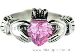 womens cz rings jewelry in stainless steel
