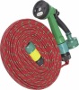 15M Flat Garden Hose Pipe With Spray Nozzle Set