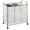 Chrome Laundry Sorter With 3 Canvas Laundry Bags