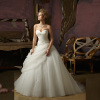 GEORGE BRIDE ELegant Strapless Ball Gown Satin Wedding Dress