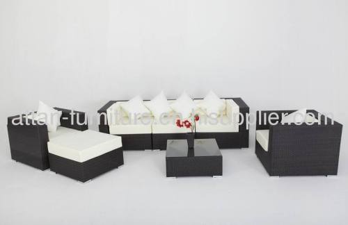 Outdoor wicker furniture garden footrest sofa set