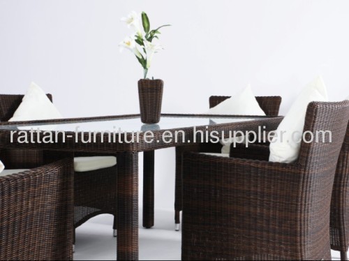 Outdoor wicker furniture dinning sets table and chair