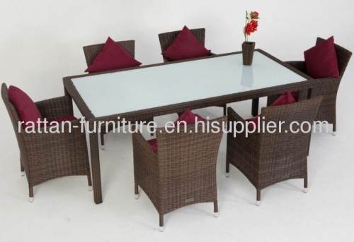 Outdoor wicker furniture dinning sets table and chair