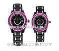 Japan Movt Stainless Steel Back Black Ceramic Watches, Mens Stylish Watches