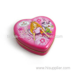 heart tin box for for chocolate
