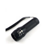 Focusing telescopic flashlight for bicycle