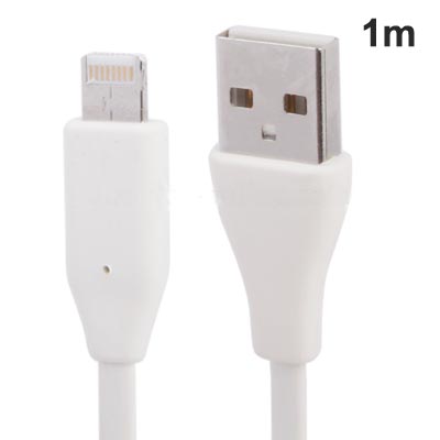 Noodle Style OEM Version Lightning 8 Pin USB Sync Data / Charging Cable for iPhone 5, iPad mini, iTouch 5, Length: 1m