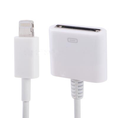 30 Pin Female to Lightning 8 Pin Male Sync Data Cable Adapter for iPhone 5, iPad mini, iTouch 5, Length: 14cm