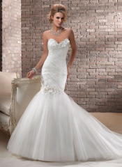 pleated wedding dress