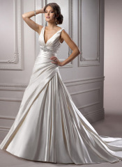 wedding dresses A line strapless gown