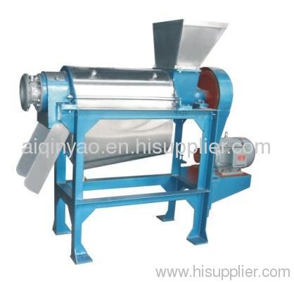 Spiral juice extractor for fruit and vegetable juice processing